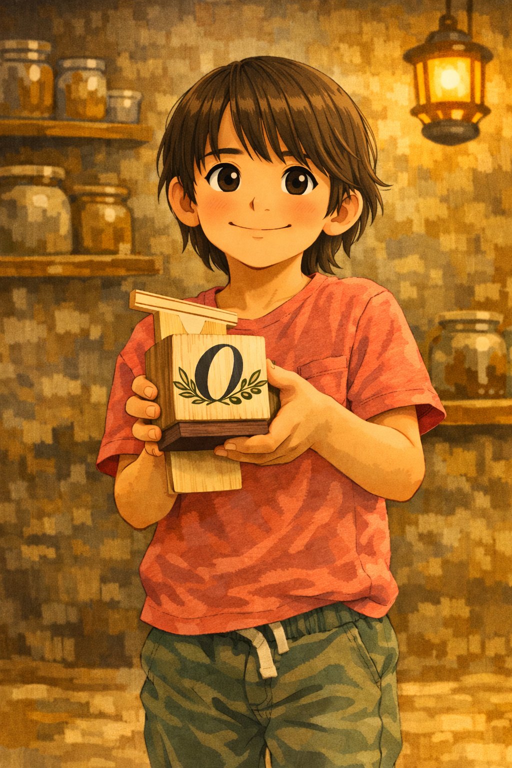 Graham holding a bag of coffee